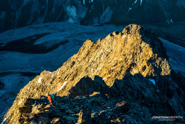 Sunrise over the Aiguilles Rouges