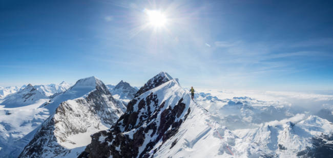 Summit ridge of the Eiger