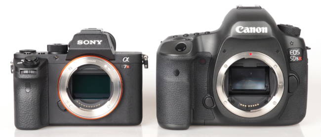 A Sony A7 next to a Canon 5D, © www.ephotozine.com